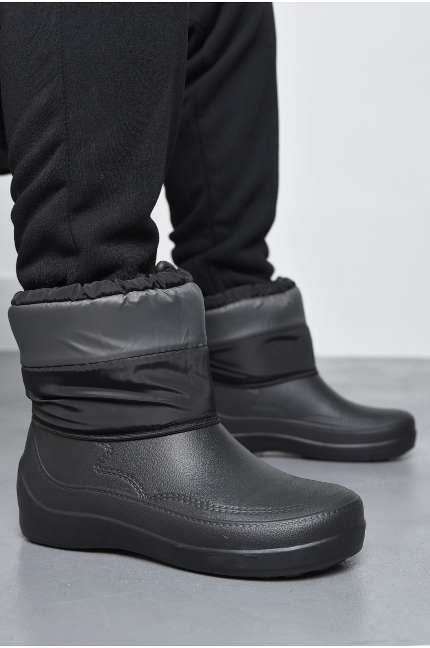 Дутики мужские пена на меху черного цвета МДТ-01 170276