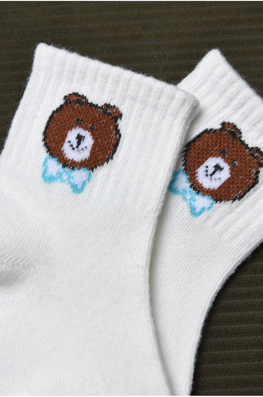 Шкарпетки дитячі білого кольору 011-2 170359