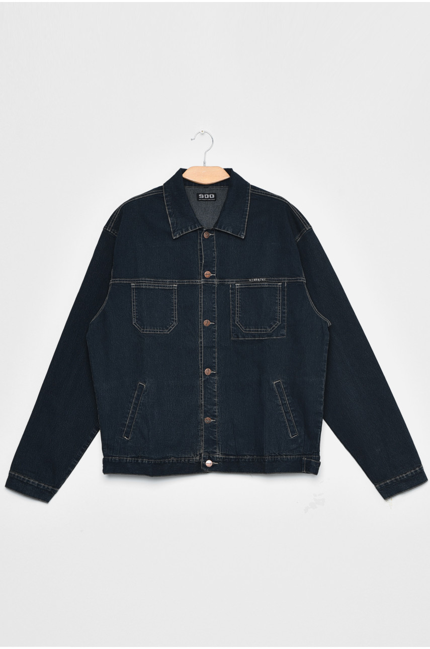 Пиджак чоловіий джинсовий темно-синього кольору 003-2 170405