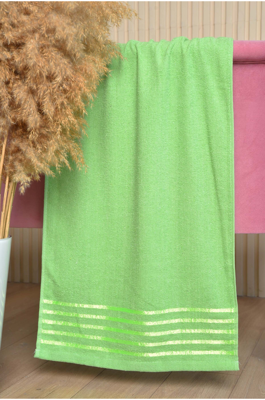 Рушник для обличчя махровий зеленого кольору 113550 170408