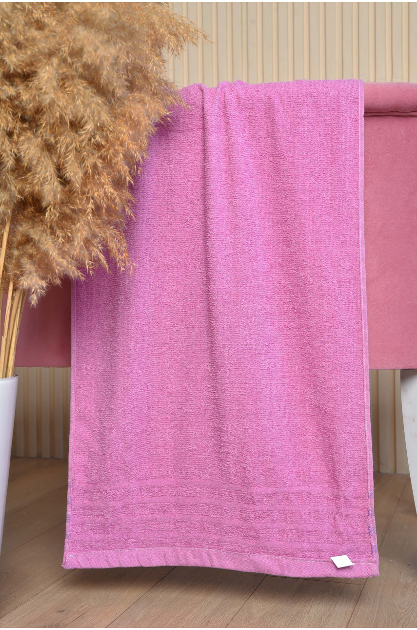 Рушник для обличчя махровий рожевого кольору 113550 170409