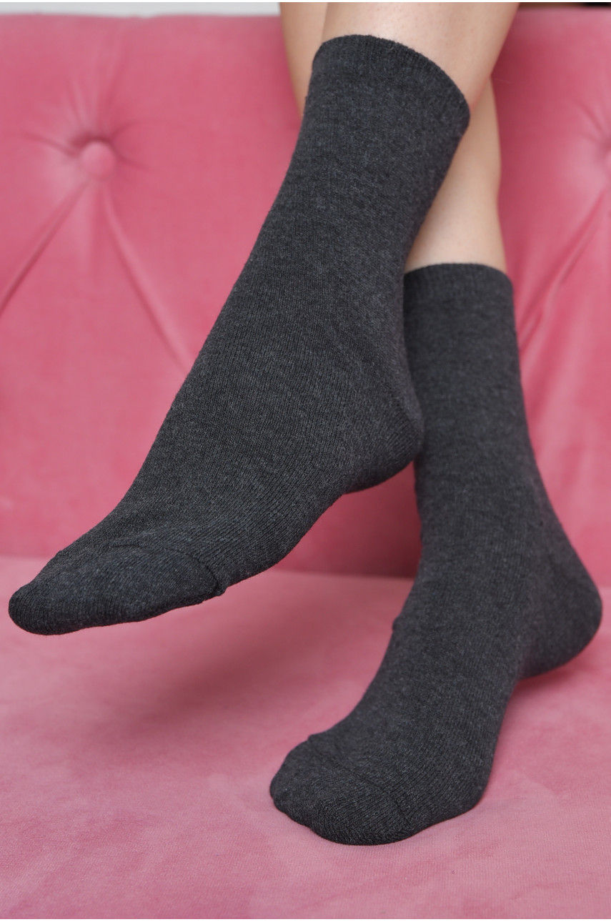 Шкарпетки жіночі демісезонні сірого кольору 170463