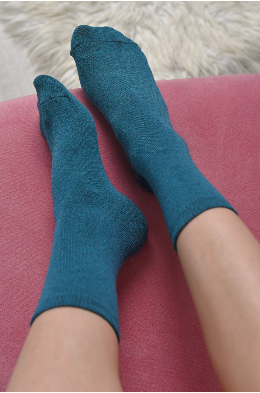Шкарпетки жіночі демісезонні зеленого кольору 170464