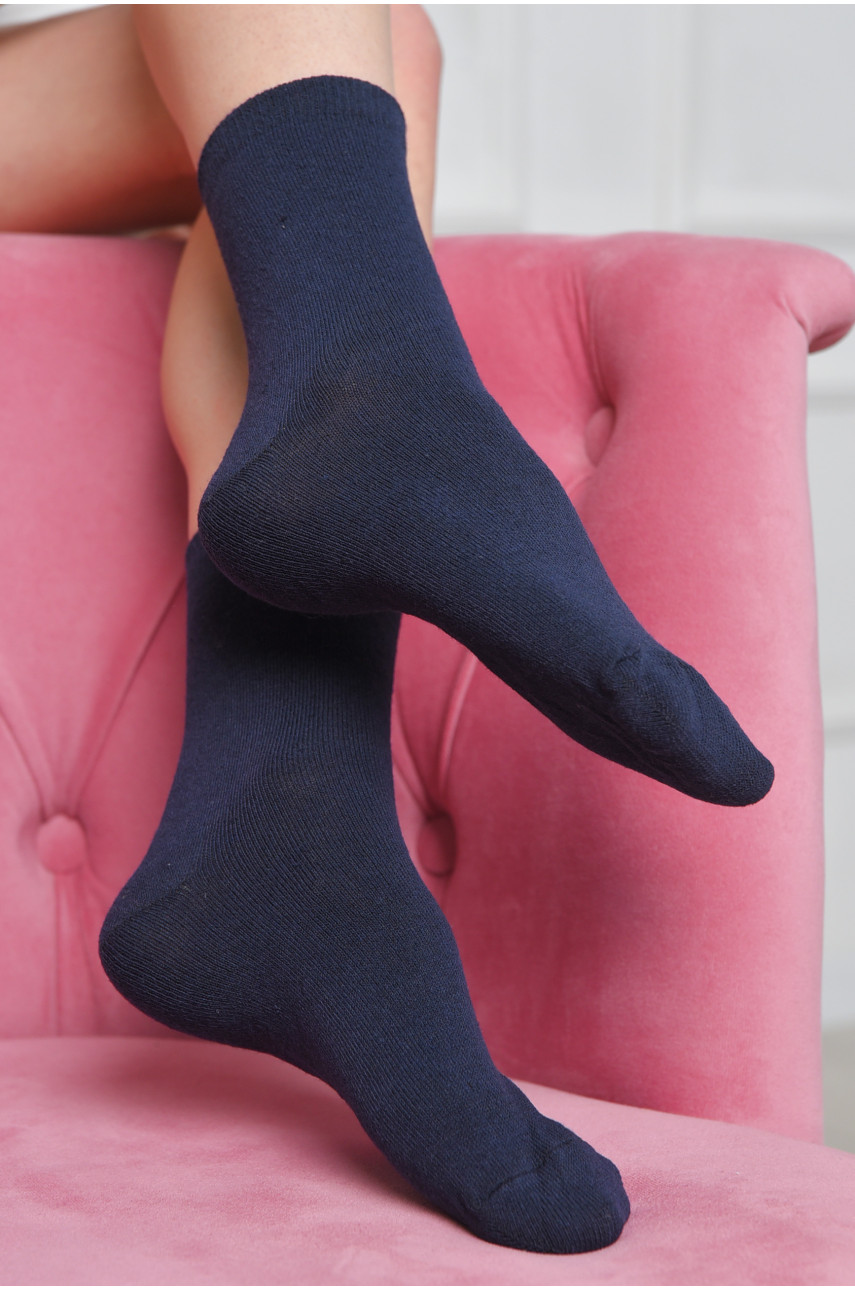 Носки женские демисезонные синего цвета 170466