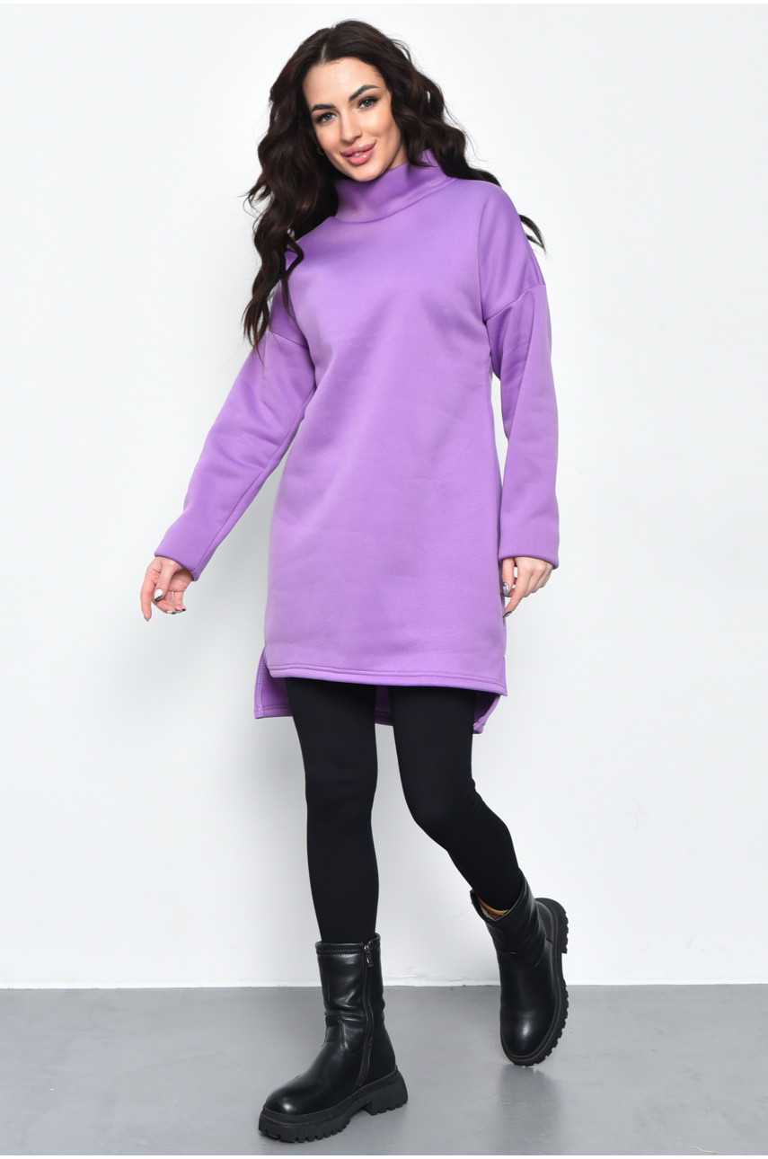 Туника женская на флисе фиолетового цвета 500 170562
