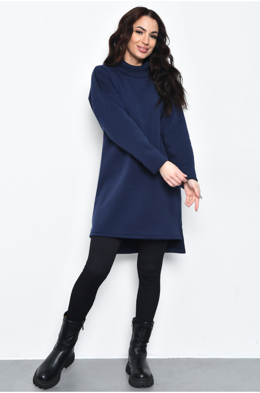 Туніка жіноча на флісі темно-синього кольору 500 170564