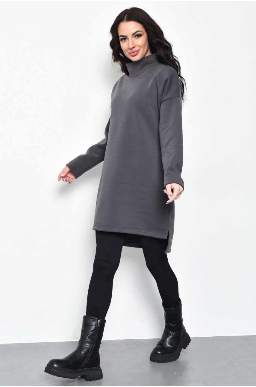 Туніка жіноча на флісі графітового кольору 500 170566