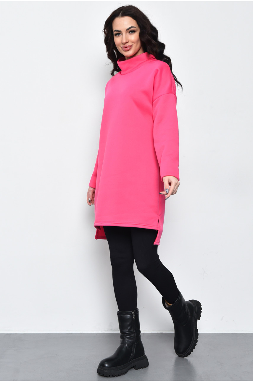 Туника женская на флисе розового цвета 500 170570
