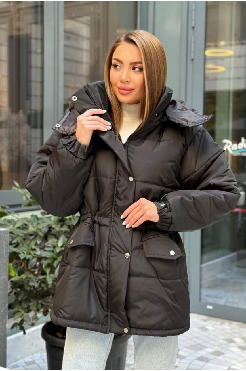 Куртка жіноча єврозима чорного кольору 490 170702