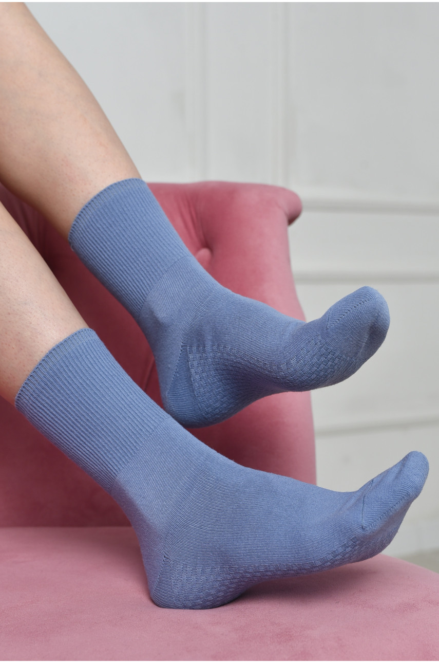 Шкарпетки жіночі котон синього кольору розмір 36-41 Y102 170885