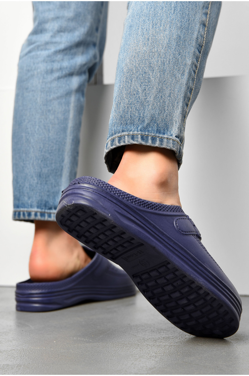 Сабо женские темно-синего цвета 170972 Сабо женские темно-синего цвета 170972