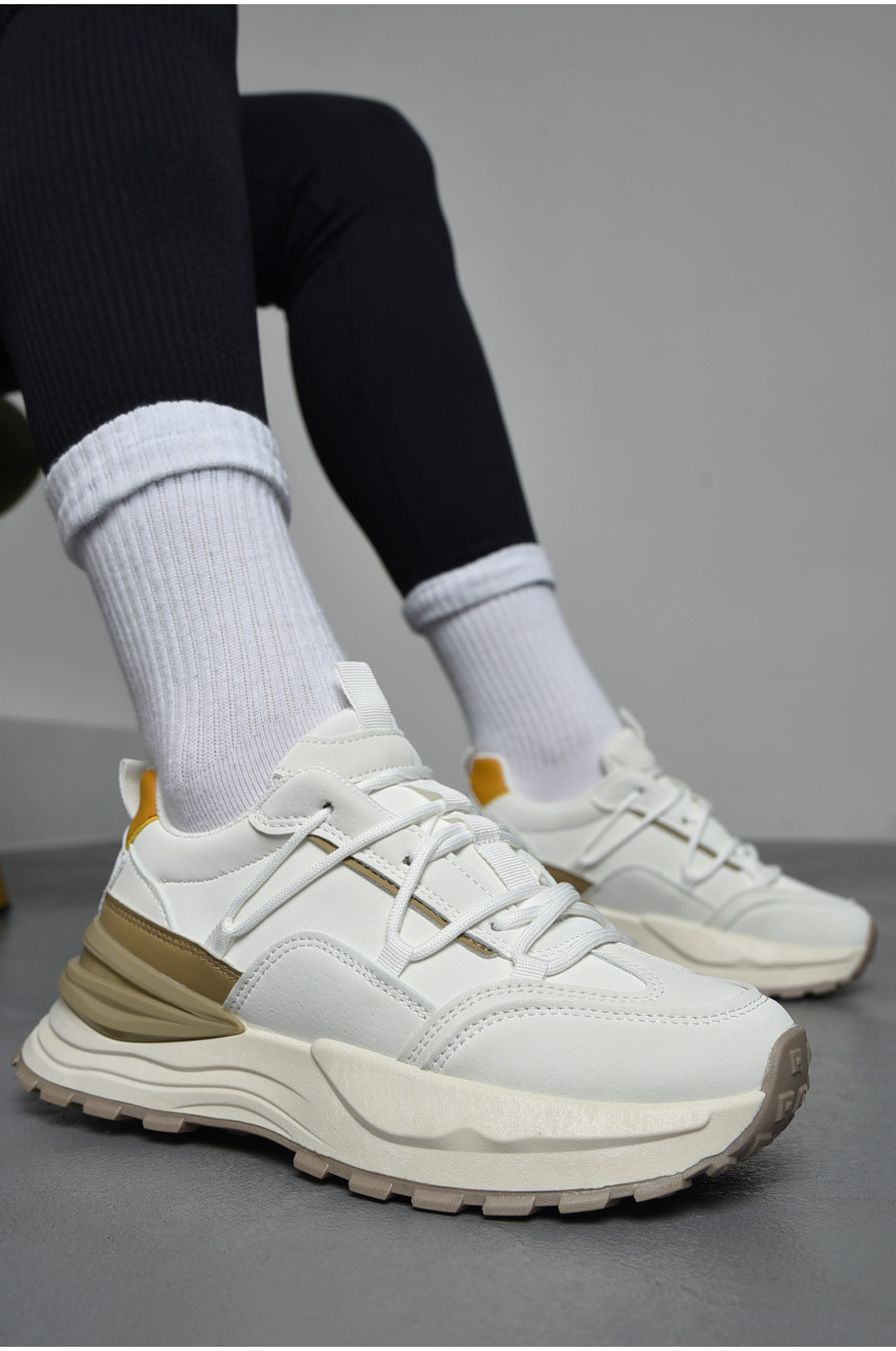 Кросівки жіночі білого кольору на шнурівці CQ7305-3 171029