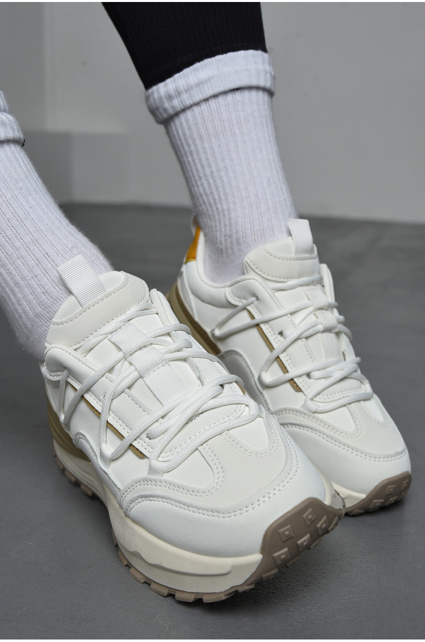 Кросівки жіночі білого кольору на шнурівці CQ7305-3 171029