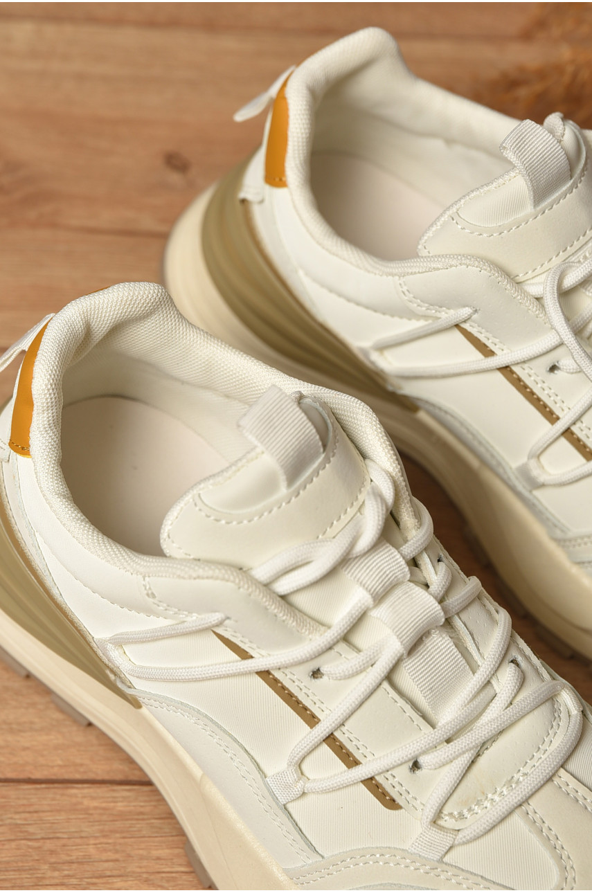 Кроссовки женские белого цвета на шнуровке CQ7305-3 171029