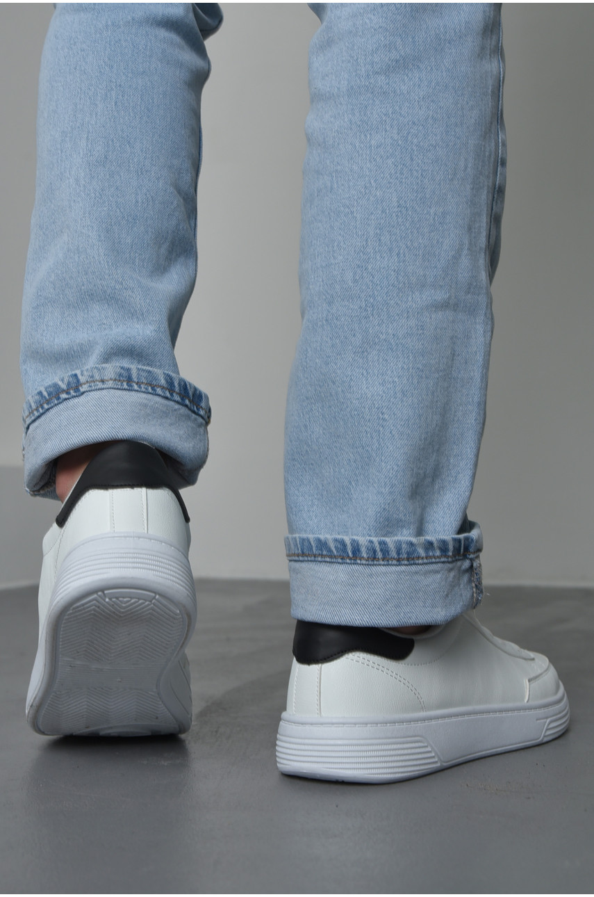 Кроссовки мужские белого цвета на шнуровке YB0311-3 171051 Кроссовки мужские белого цвета на шнуровке YB0311-3 171051