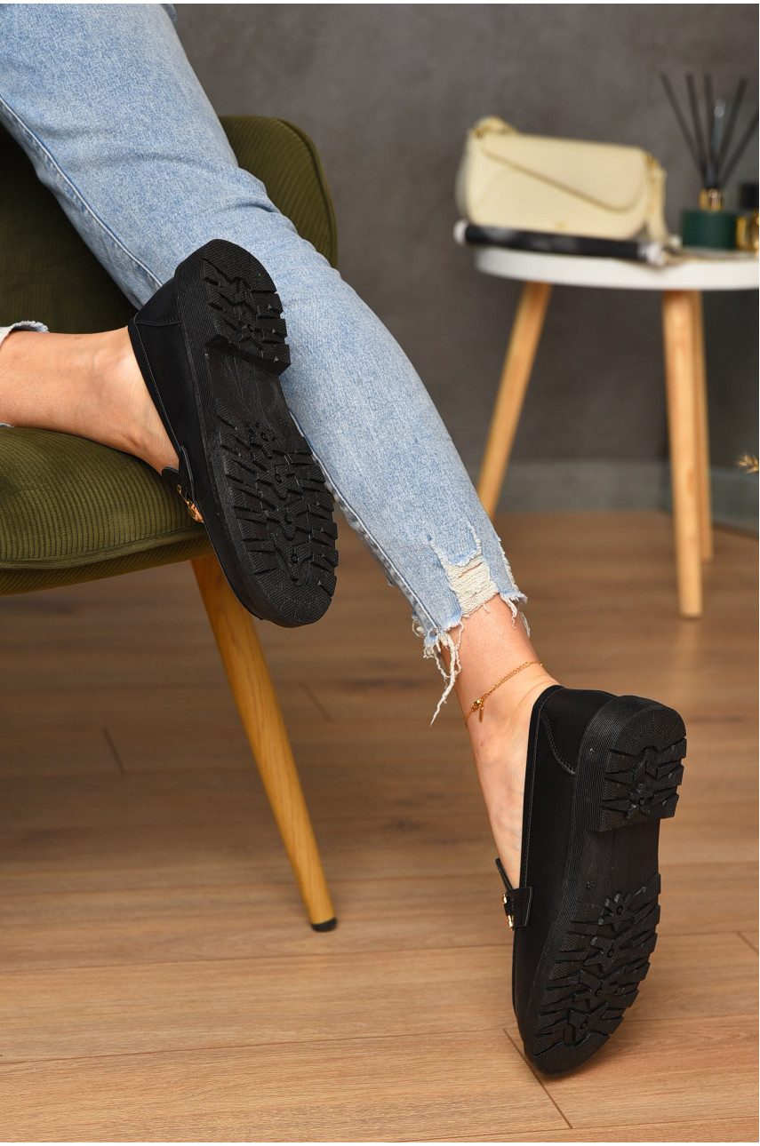 Туфли-лоферы женские черного цвета JB1702-1 171071