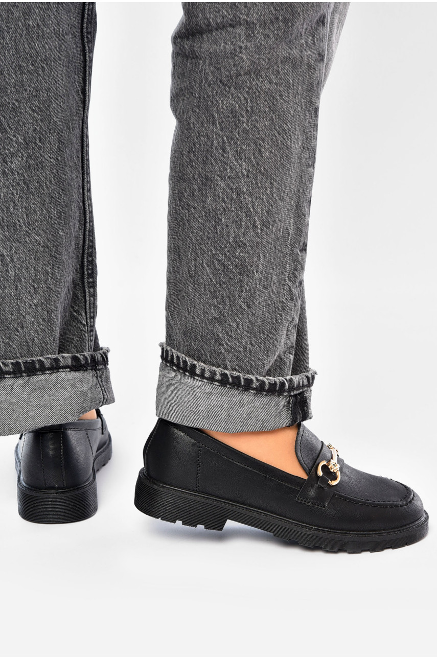 Туфли-лоферы женские черного цвета JB1714-1 171072