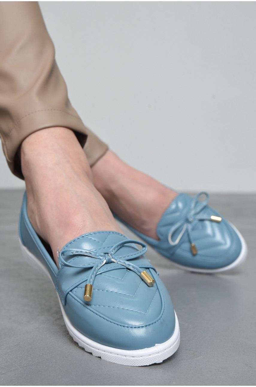 Туфлі-лофери жіночі блакитного кольору YS7286-5 171077