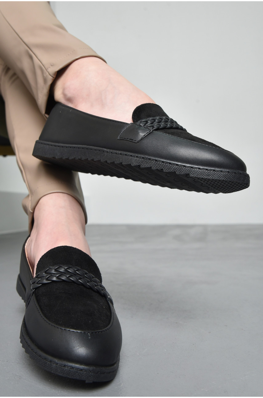 Туфлі-лофери жіночі чорного кольору YS72102-1 171081