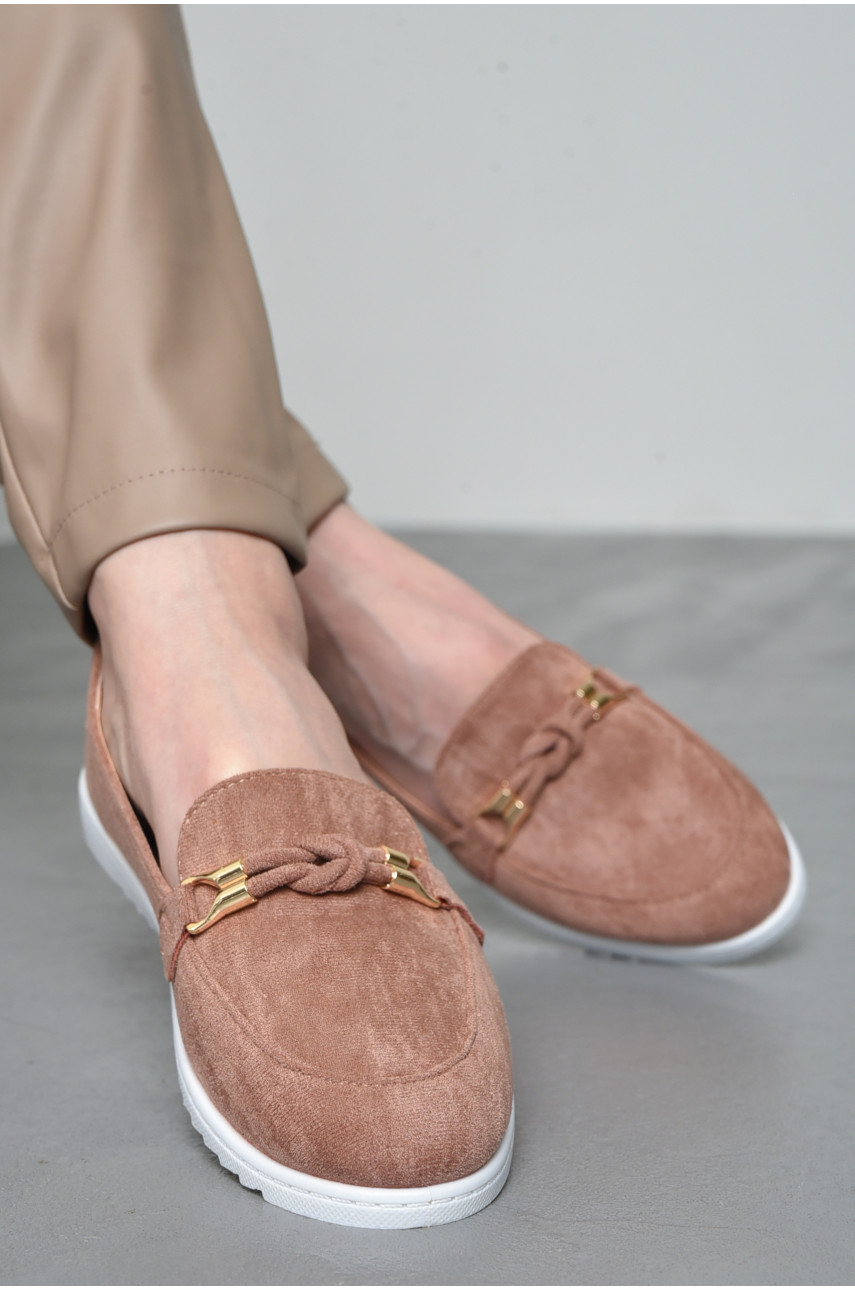 Туфли-лоферы женские темно-розового цвета YS7257-4 171084