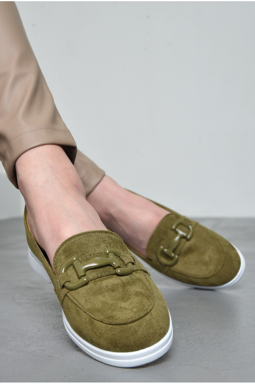 Туфлі-лофери жіночі болотного кольору YS2108-7 171103