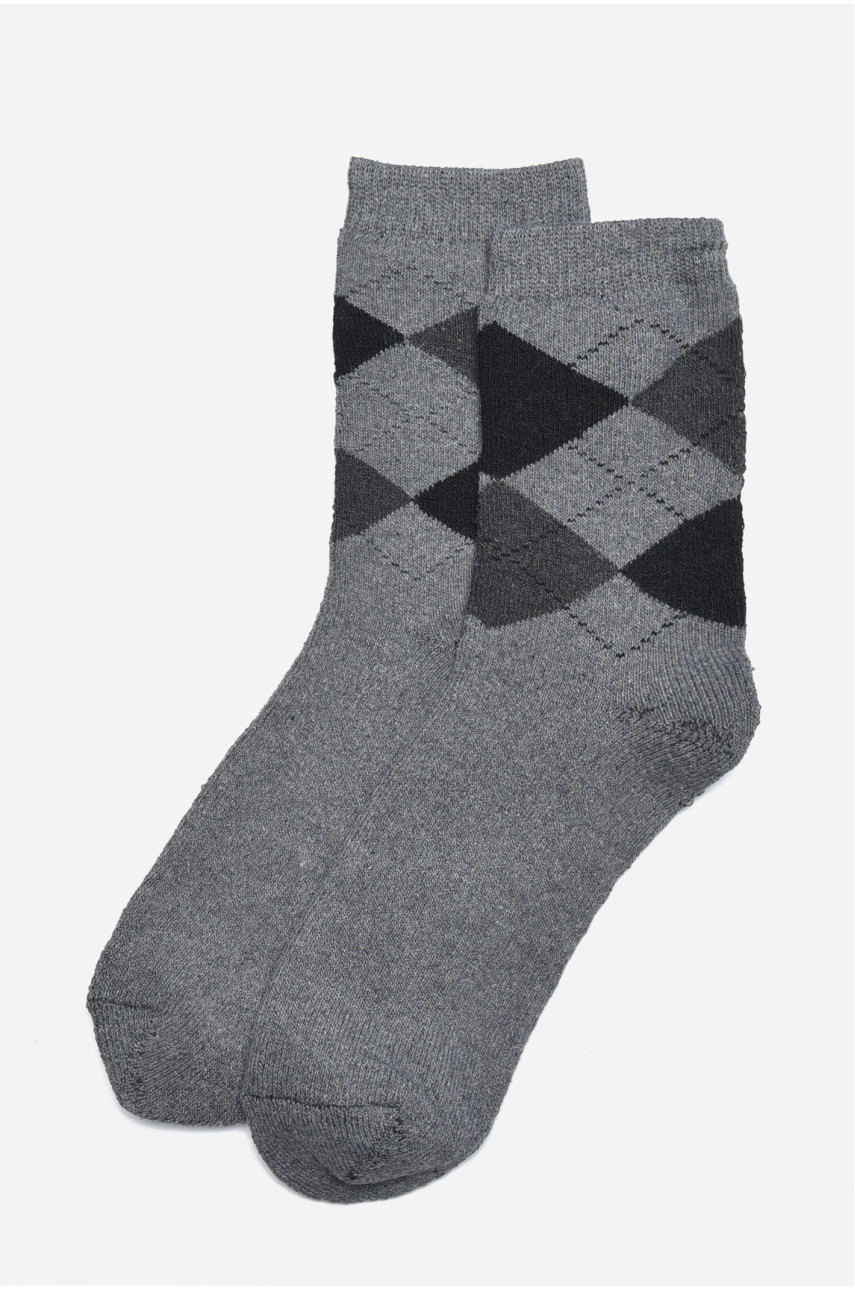Шкарпетки чоловічі махрові сірого кольору розмір 40-45 775 171272