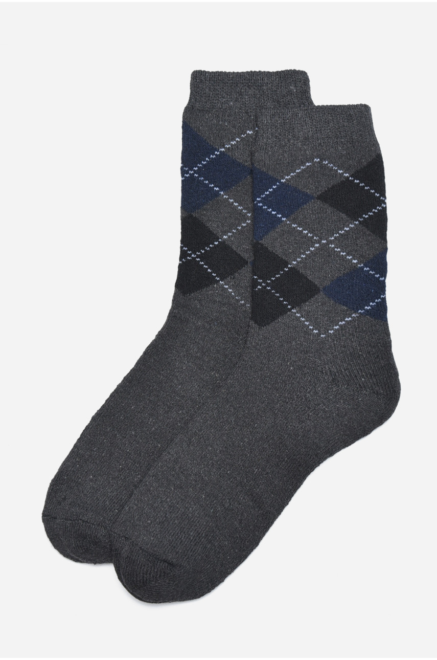 Шкарпетки чоловічі махрові темно-сірого кольору розмір 40-45 775 171274