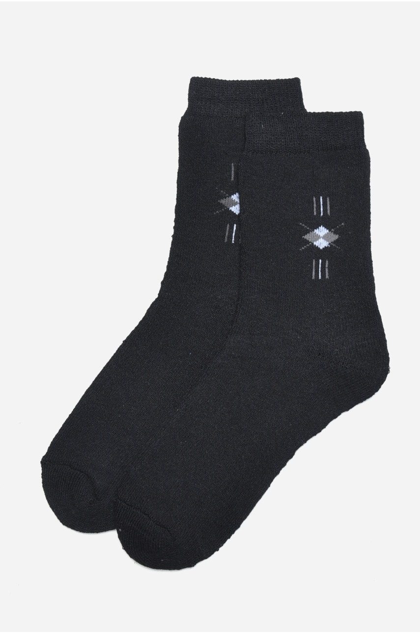 Шкарпетки чоловічі махрові чорного кольору розмір 40-45 776 171276
