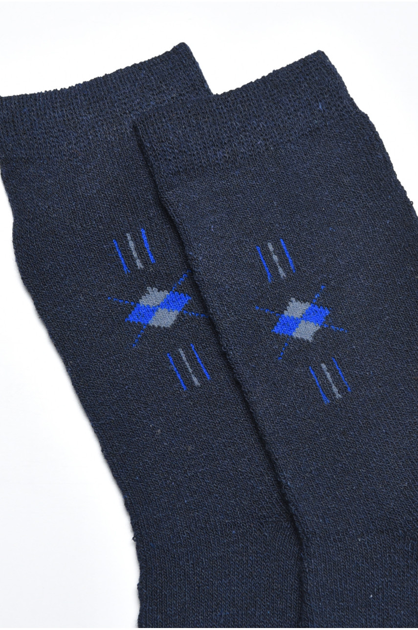 Шкарпетки чоловічі махрові синього кольору розмір 40-45 776 171278