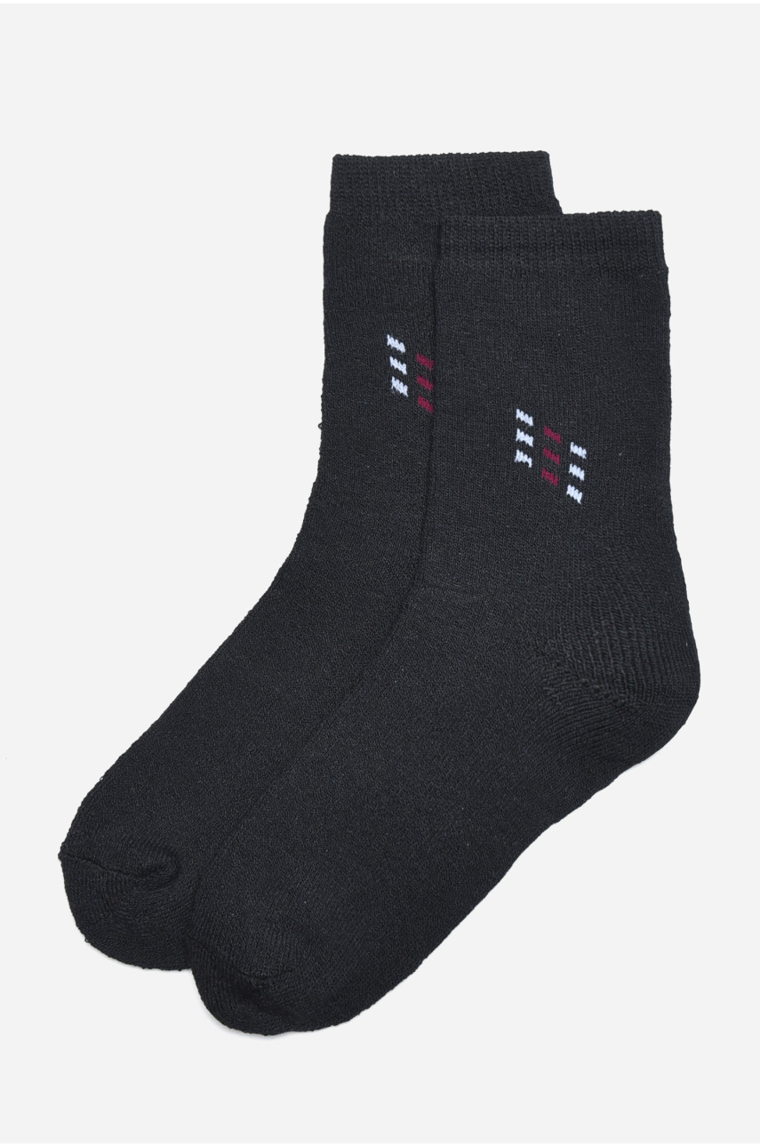 Шкарпетки чоловічі махрові чорного кольору розмір 42-48 106 171289