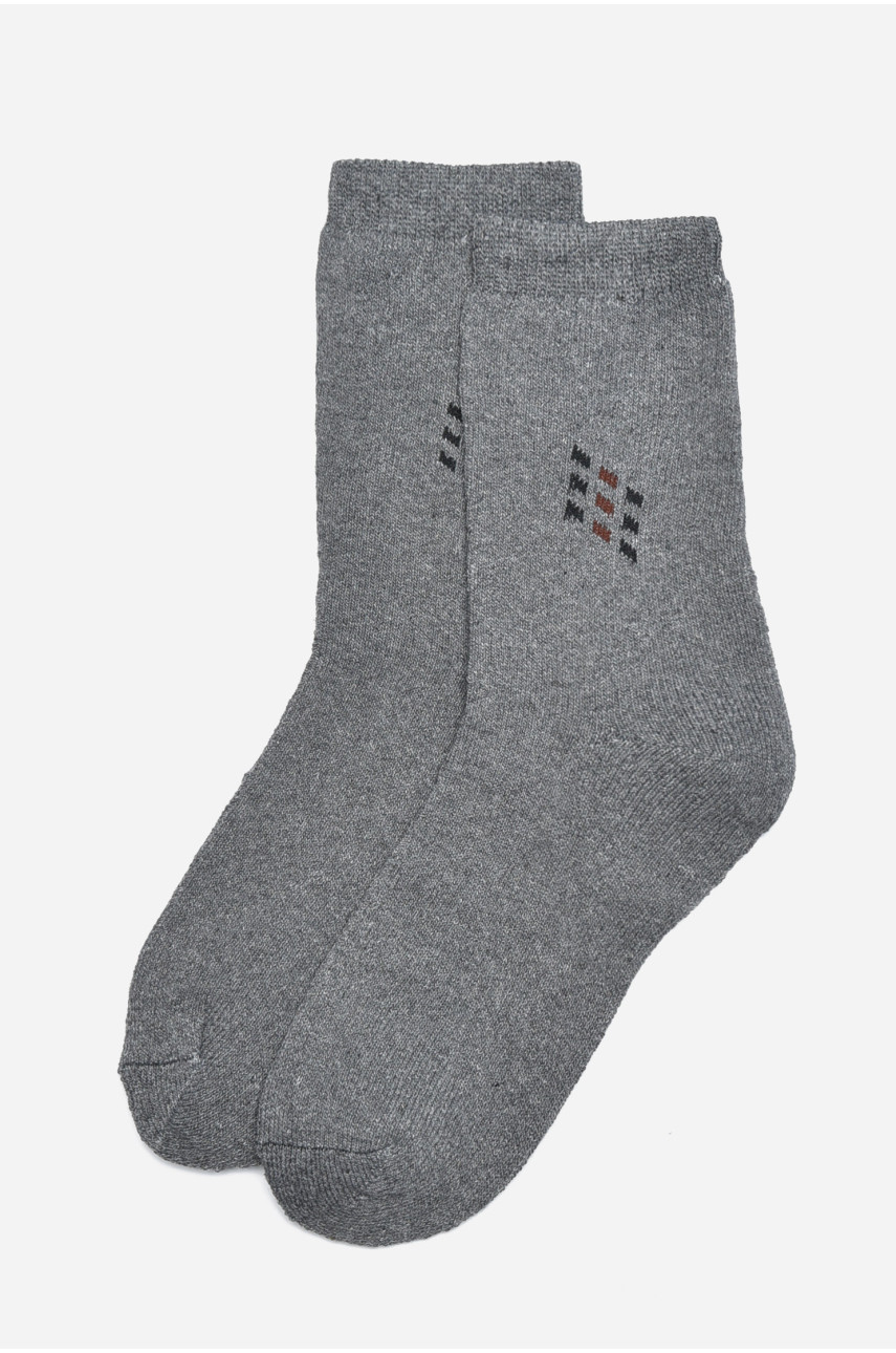 Шкарпетки чоловічі махрові сірого кольору розмір 42-48 106 171290