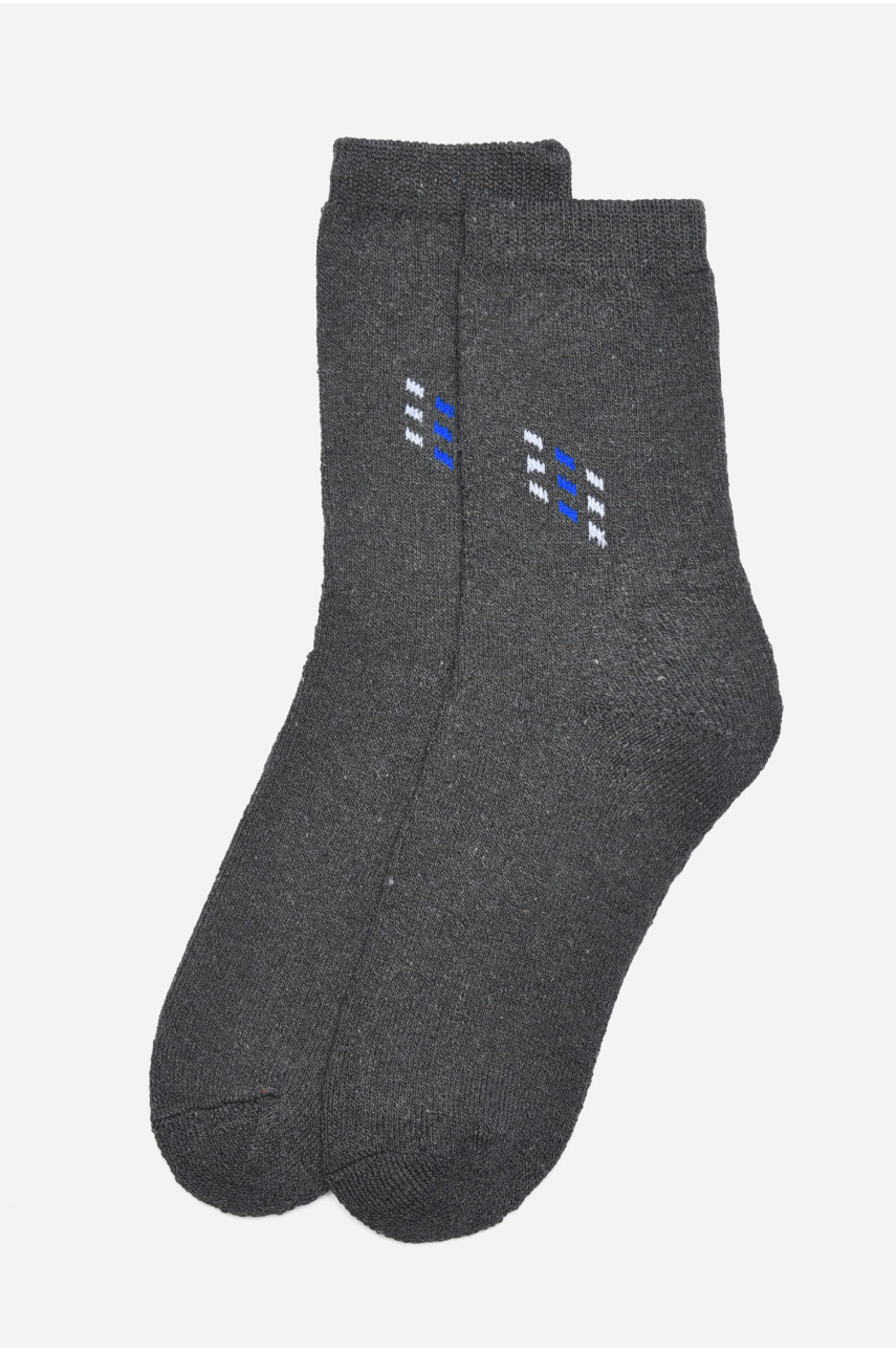 Шкарпетки чоловічі махрові темно-сірого кольору розмір 42-48 106 171292