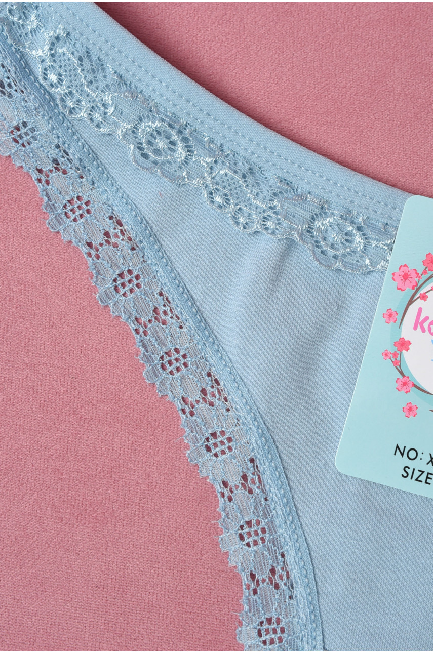 Стрінги жіночі однотонні сіро-блакитного кольору X0015 171388