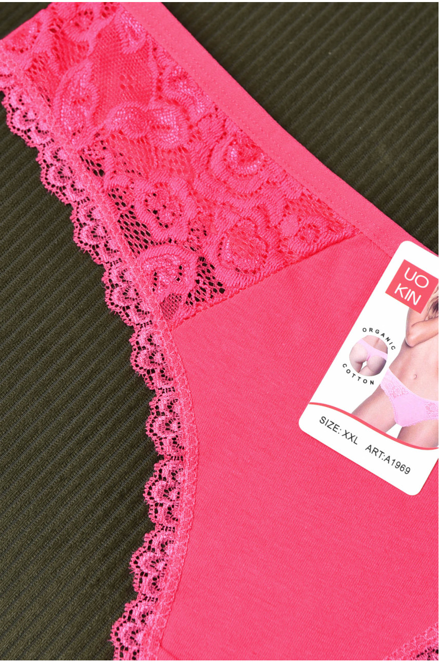 Стрінги жіночі з гіпюром малинового кольору А1969 171426