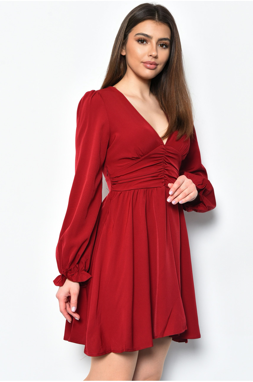 Сукня жіноча шифонова червоного кольору 8318 171595