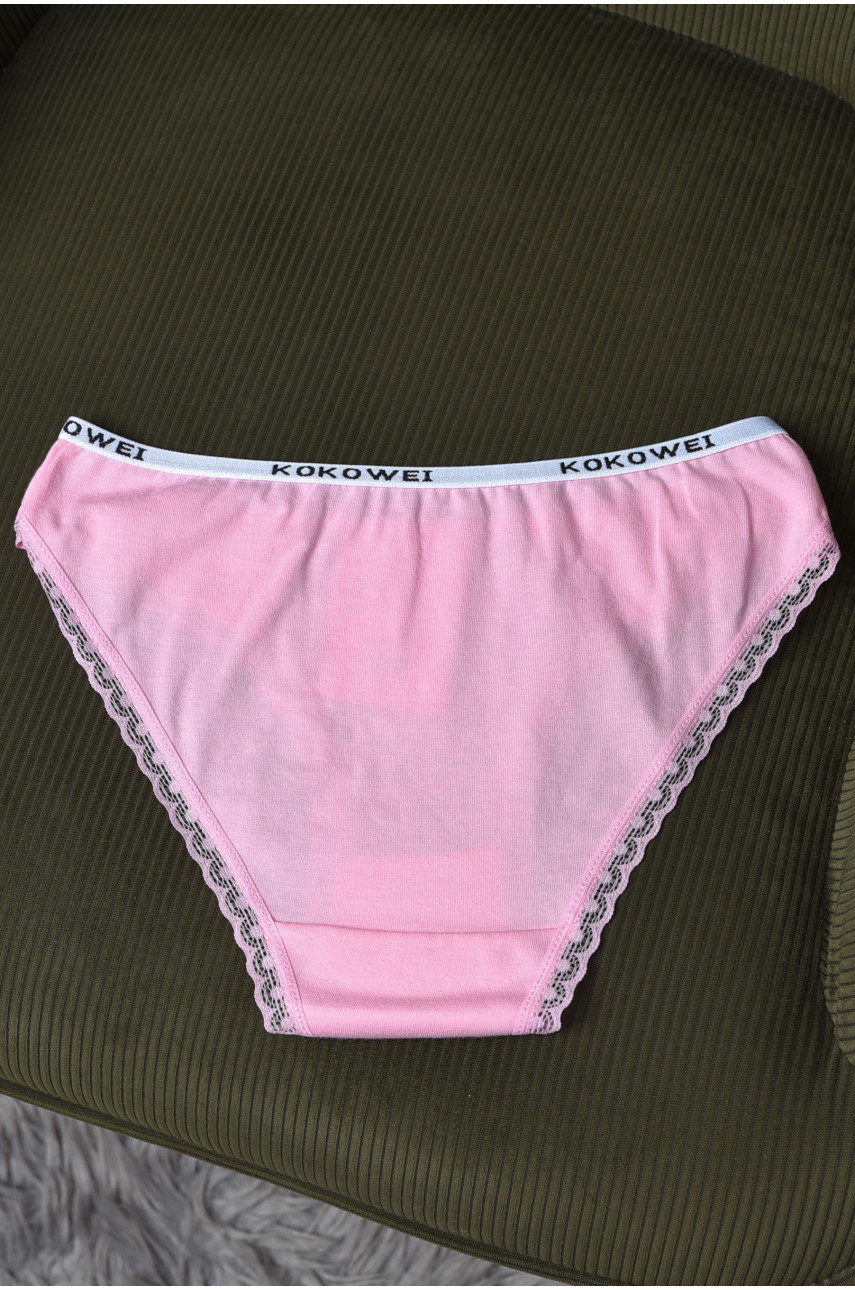 Труси жіночі з гипюровими вставками рожевого кольору Х2153 171785