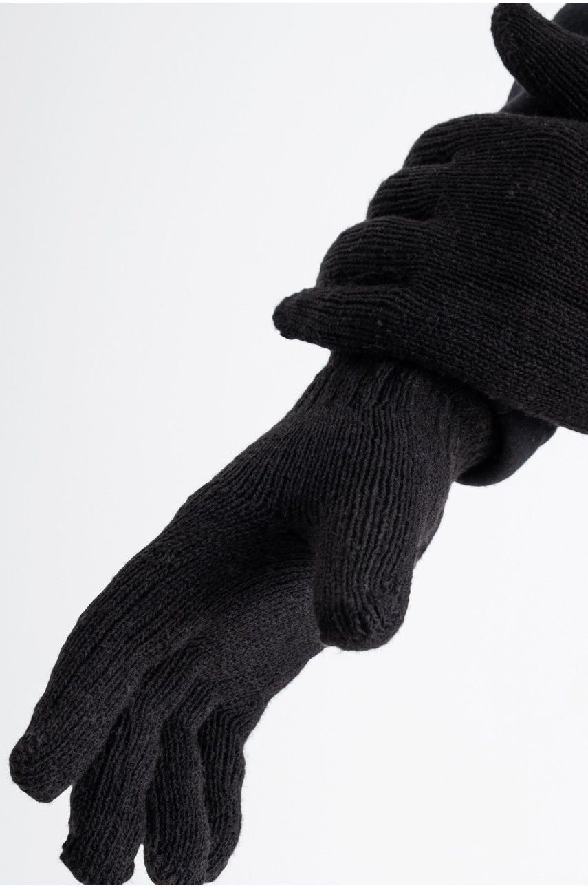 Перчатки мужские акриловые черного цвета 1701 171832
