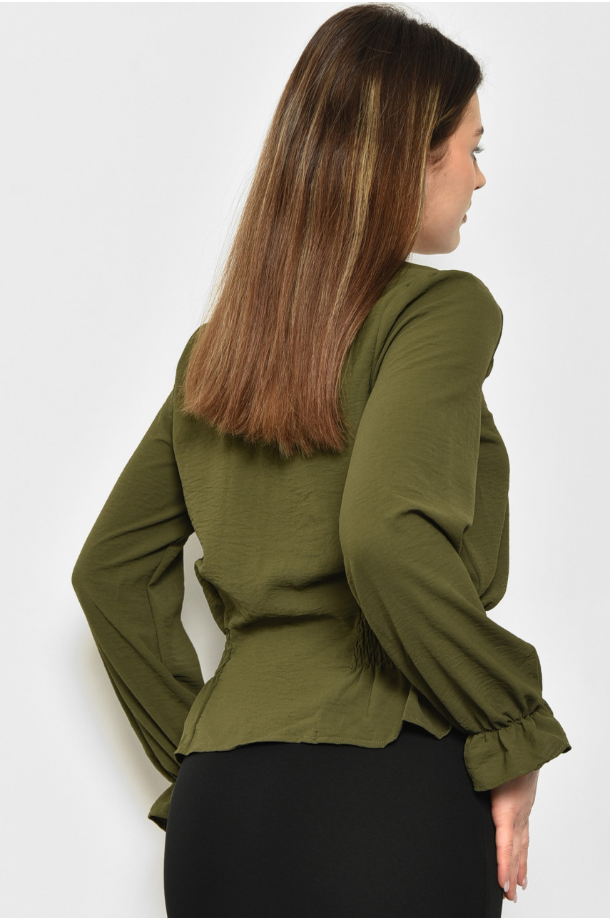 Блуза женская однотонная цвета кахи 172040
