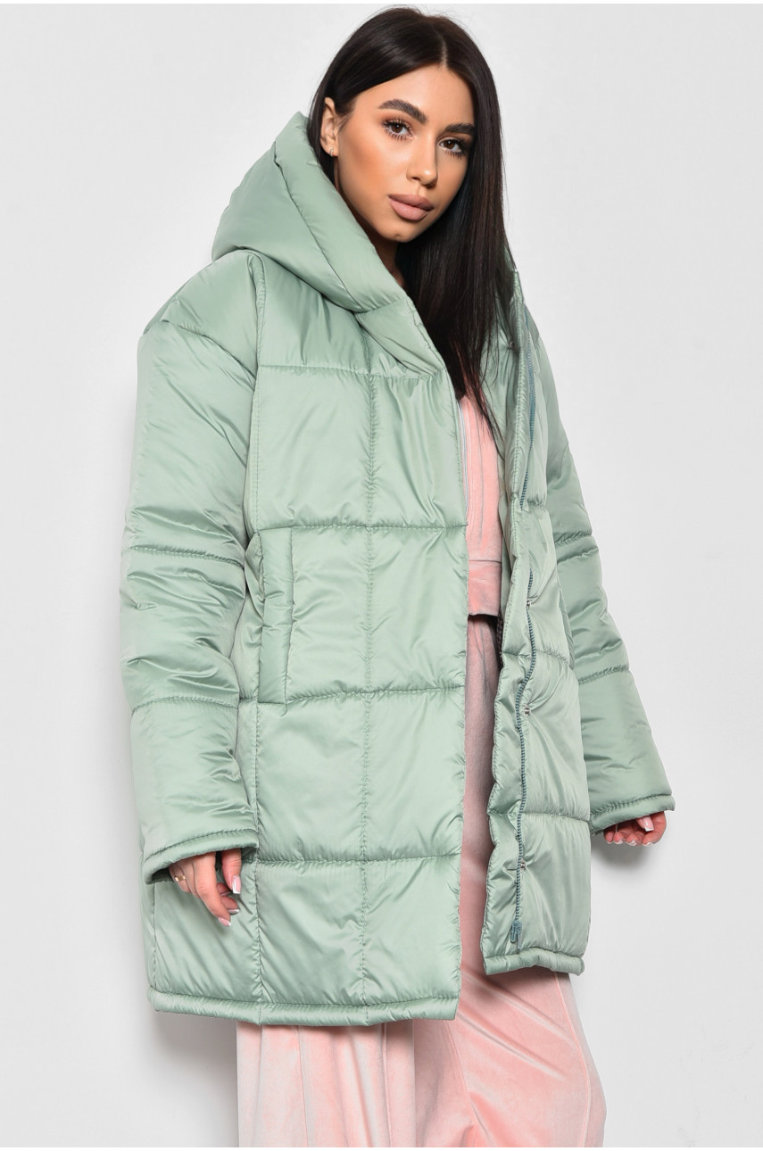 Куртка женская демисезонная мятного цвета 172233