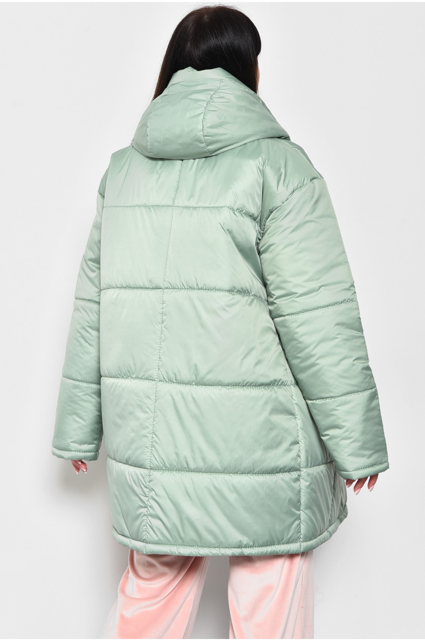 Куртка женская демисезонная мятного цвета 172233 Куртка женская демисезонная мятного цвета 172233