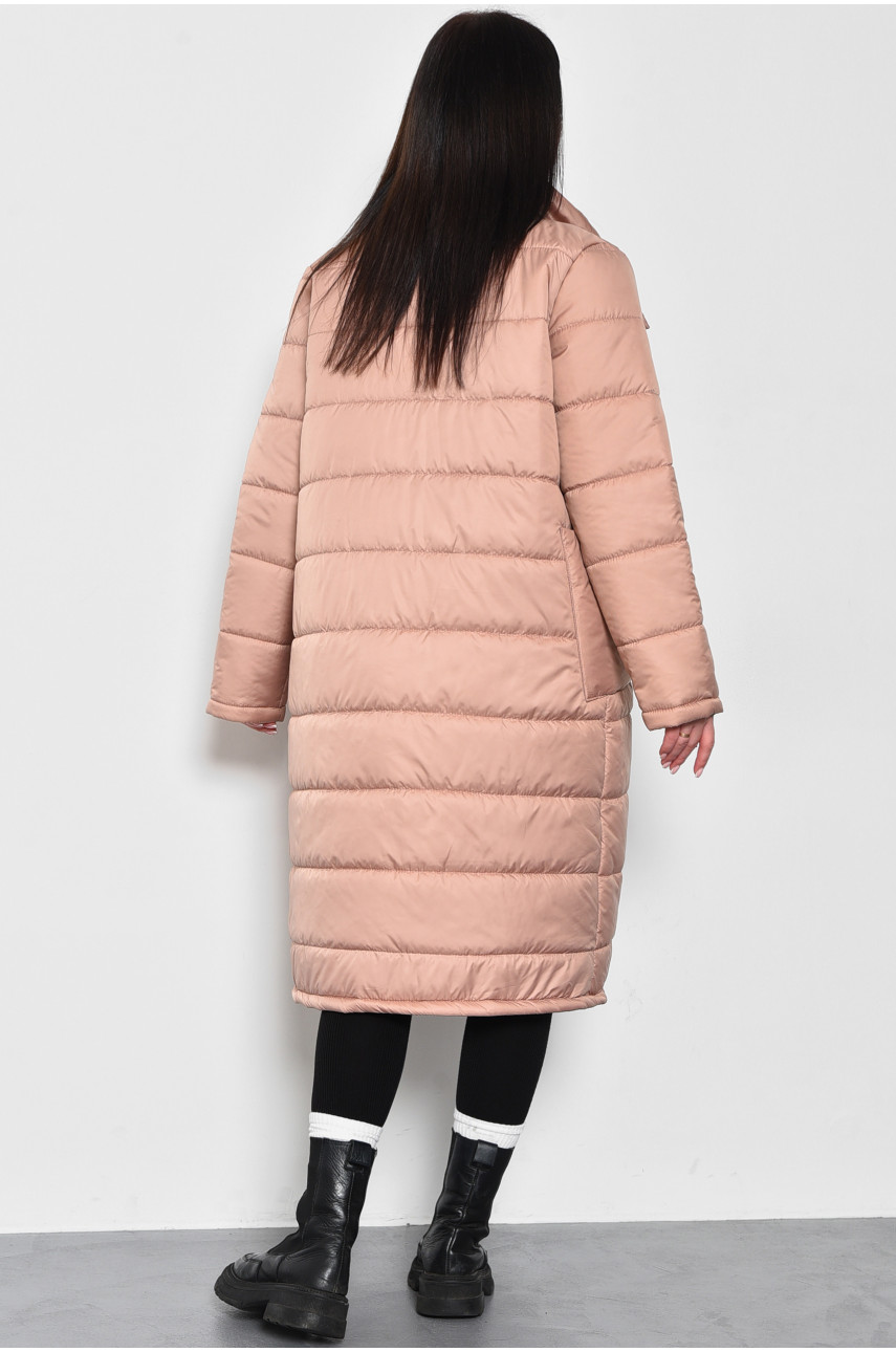 Куртка женская демисезонная удлиненная цвета мокко 172254