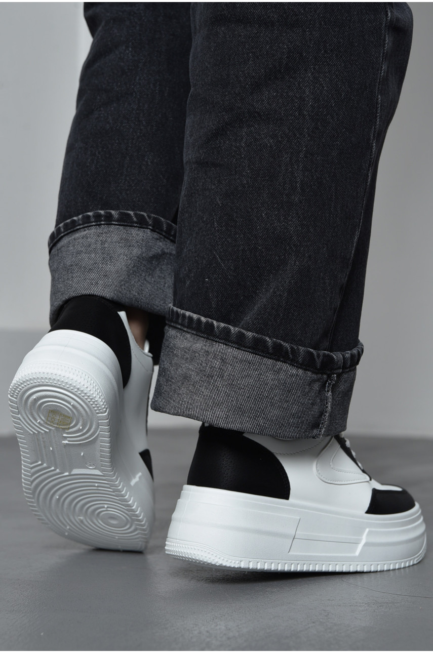 Кроссовки женские белого цвета на шнуровке 201-645 172266