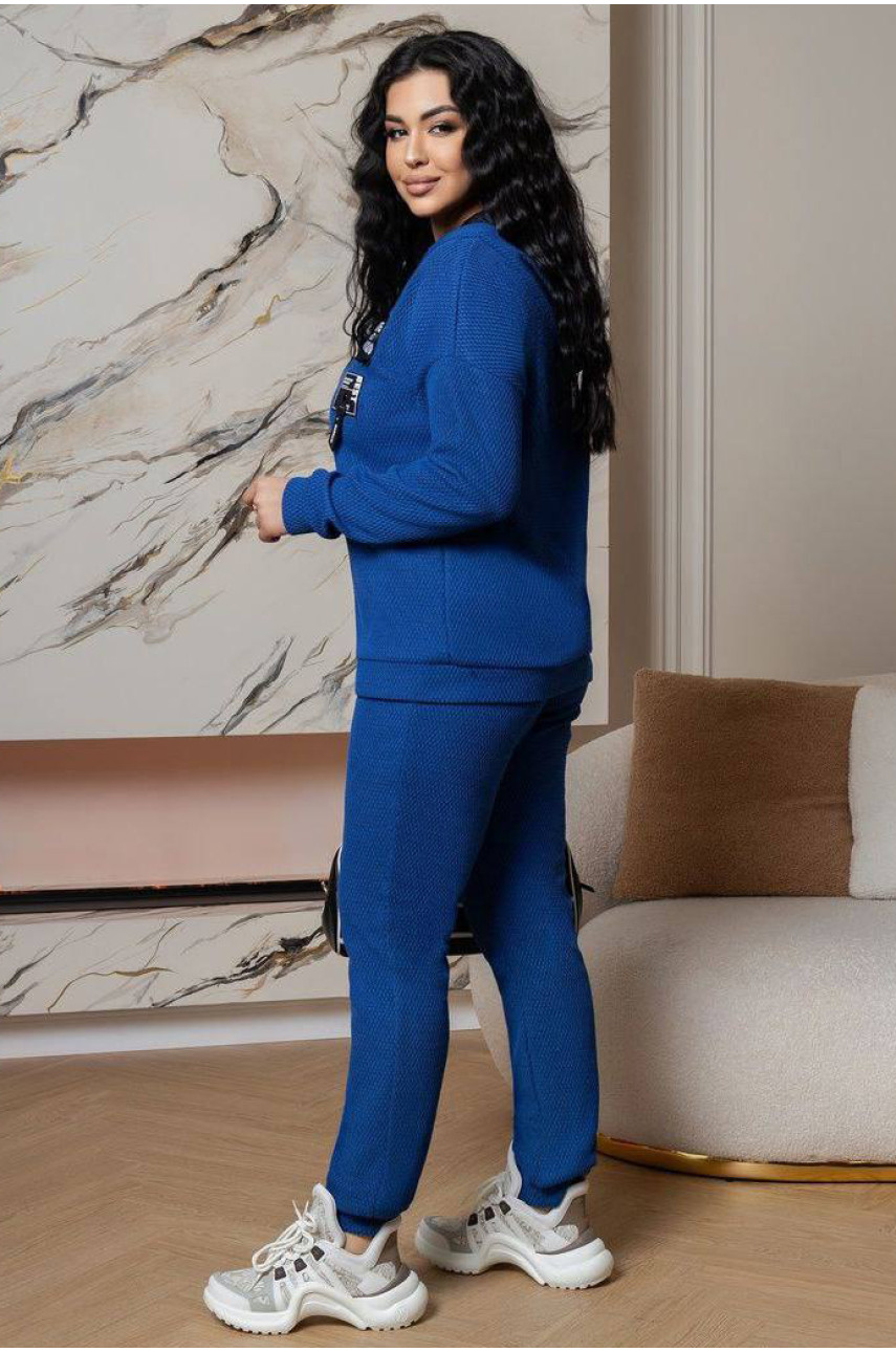Спортивний костюм жіночий синього кольору 7457-1 172289