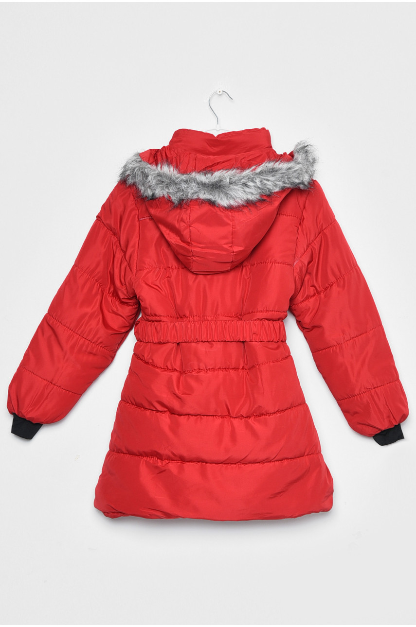 Куртка дитяча зимова  для дівчинки червоного кольору Уцінка 172327
