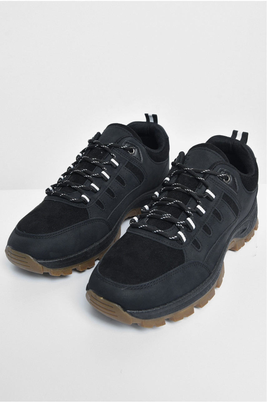Черевики чоловічі чорного кольору на шнурівці YB10025-1 172344