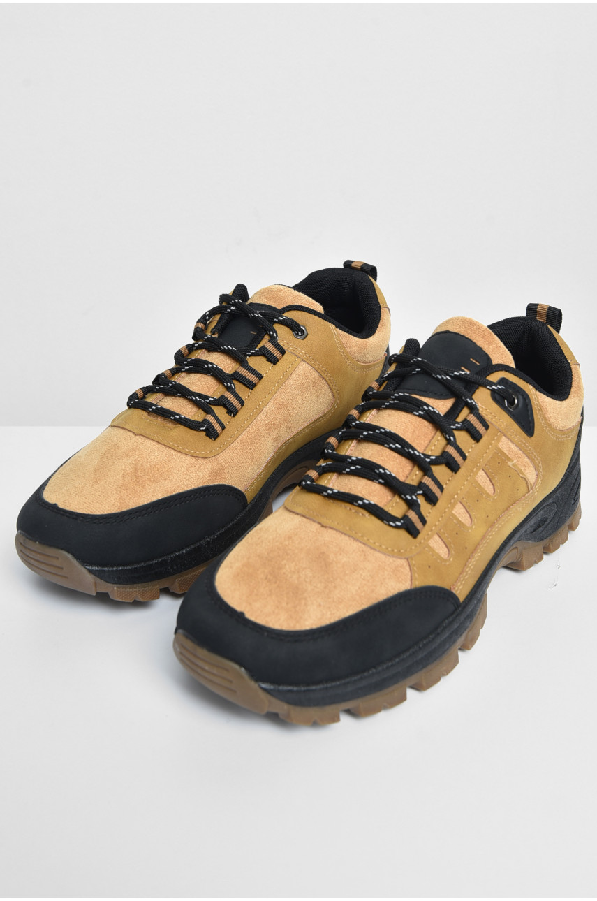 Черевики чоловічі гірчичного кольору на шнурівці YB10025-3 172345