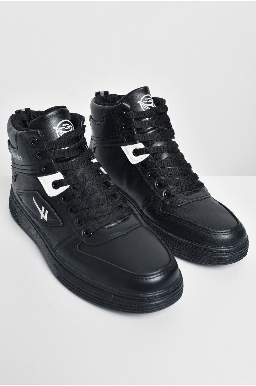 Кросівки чоловічі чорного кольору на шнурівці YB0310-5 172358