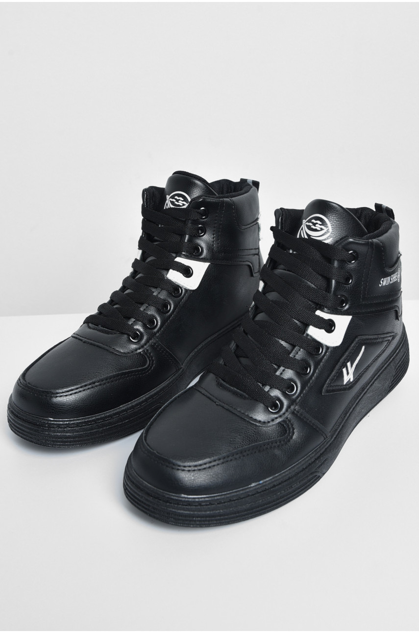 Кросівки чоловічі чорного кольору на шнурівці YB0310-5 172358