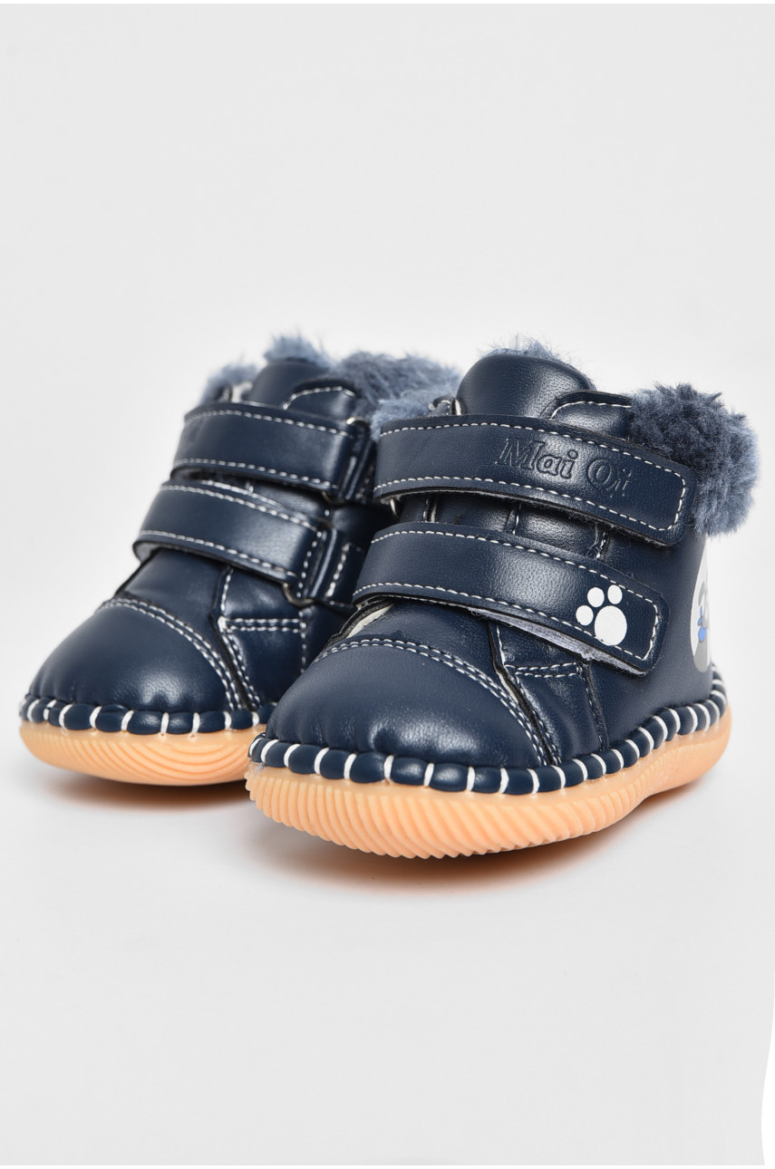 Ботинки детские зима темно-синего цвета 172448