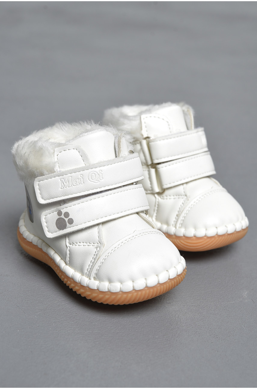 Ботинки детские зима белого цвета 172450